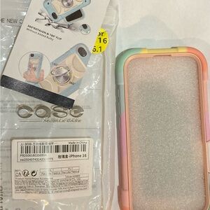Apple iPhone Case with Pastel Rainbow Design